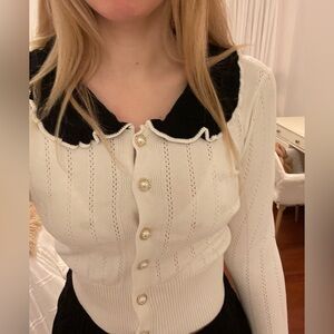 Black and White Women's Sweater, size S